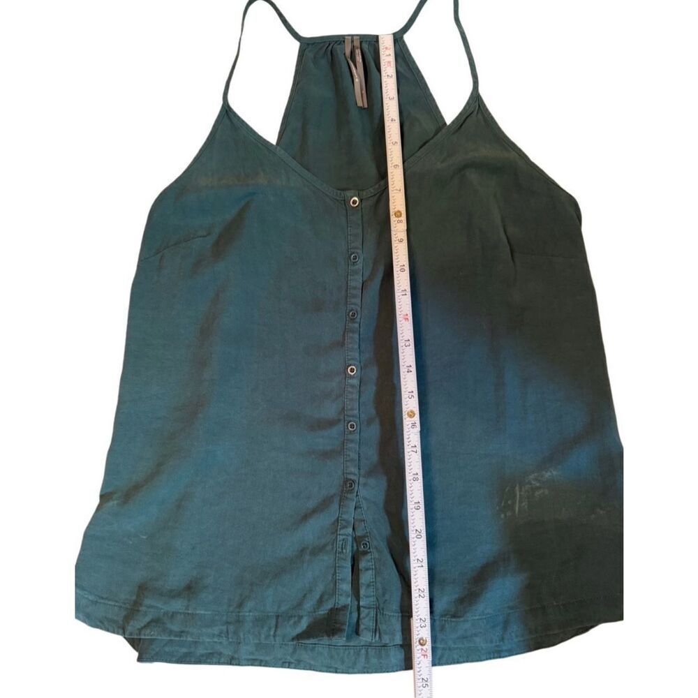 Anthropologie Jenny Green Button Up Racerback Back Swing Cami Sz L - Picture 9 of 9